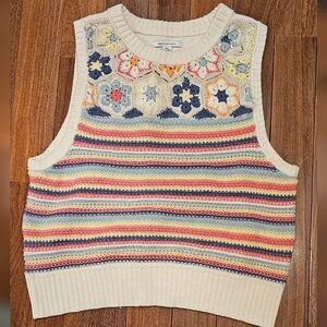 American Eagle Outfitters Cream Knit Sweater